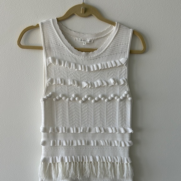 Endless Rose White Textured Mini Dress - Picture 3 of 5